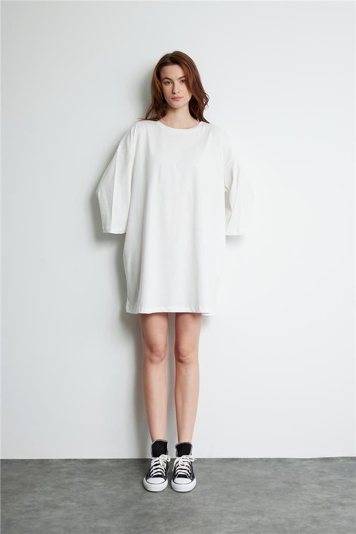 Avrile OVERSIZE  ELBİSE EKRU A24-10273