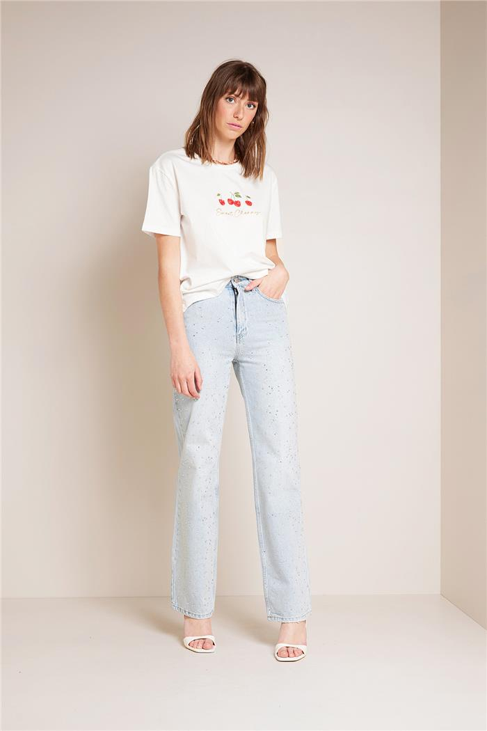 Avrile TAŞLI DENIM PANTOLON MAVİ AP25-202