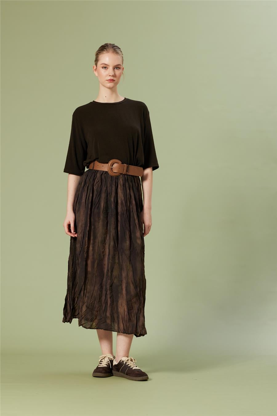 Nisan BİSİKLET YAKA T-SHIRT KAHVE N26-2269