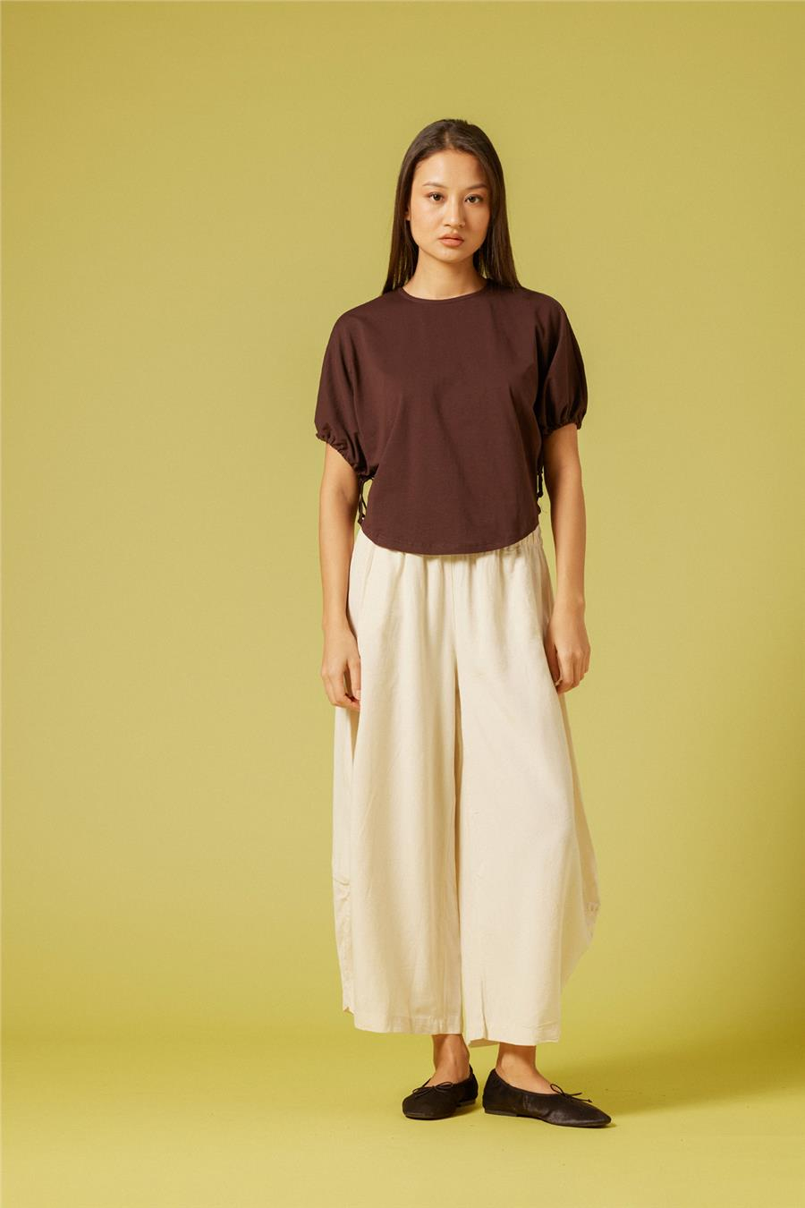 Nisan BİSİKLET YAKA T-SHIRT KAHVE N26-2257