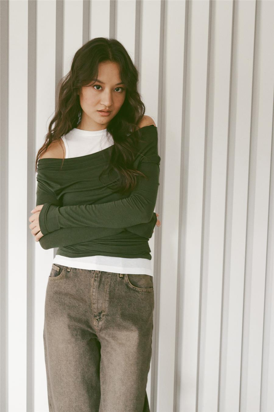 Nisan ÇİFT KAT GÖRÜNÜMLÜ T-SHIRT HAKİ N26-2287