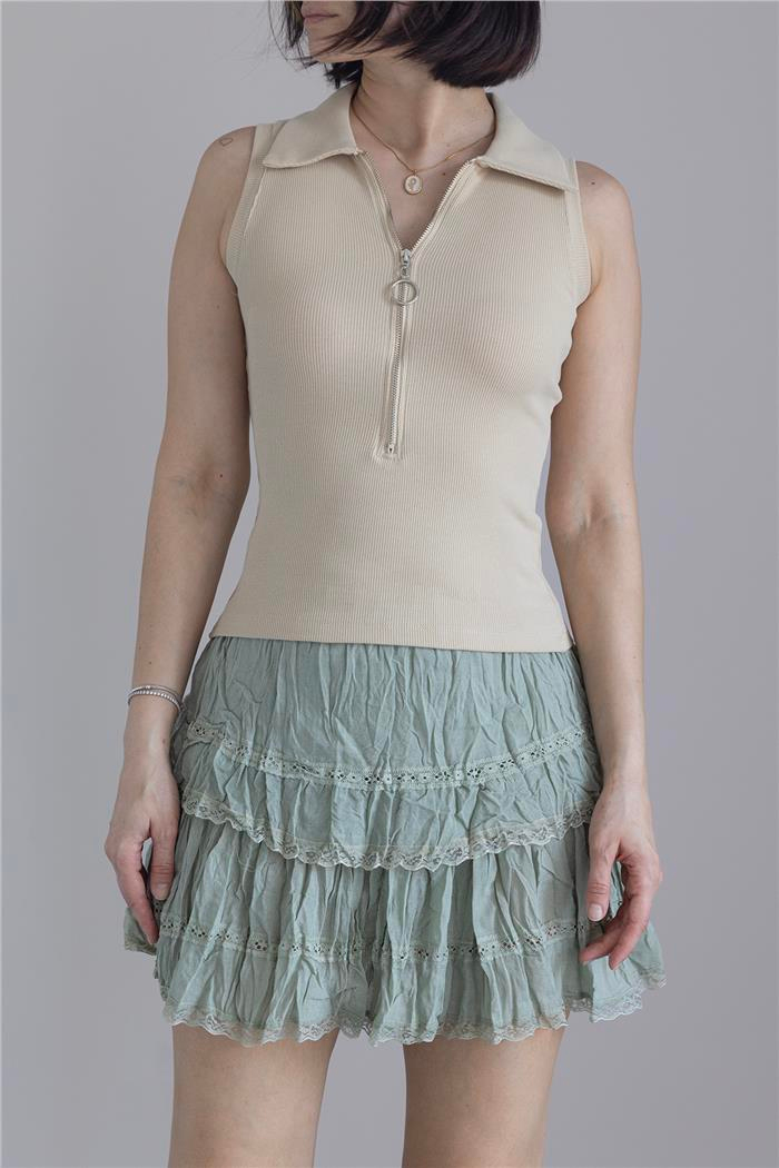 Nisan FERMUARLI KOLSUZ TOP BEJ N25-2181