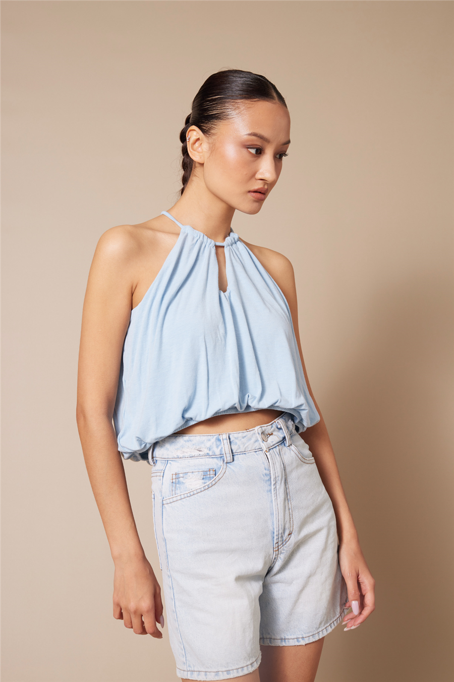 Nisan HALTER YAKA BALON TOP MAVİ N26-2352