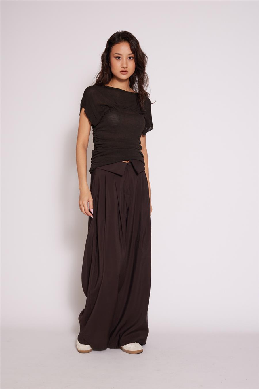 Nisan KATLANIR BELLİ PANTOLON KAHVE N26-2396