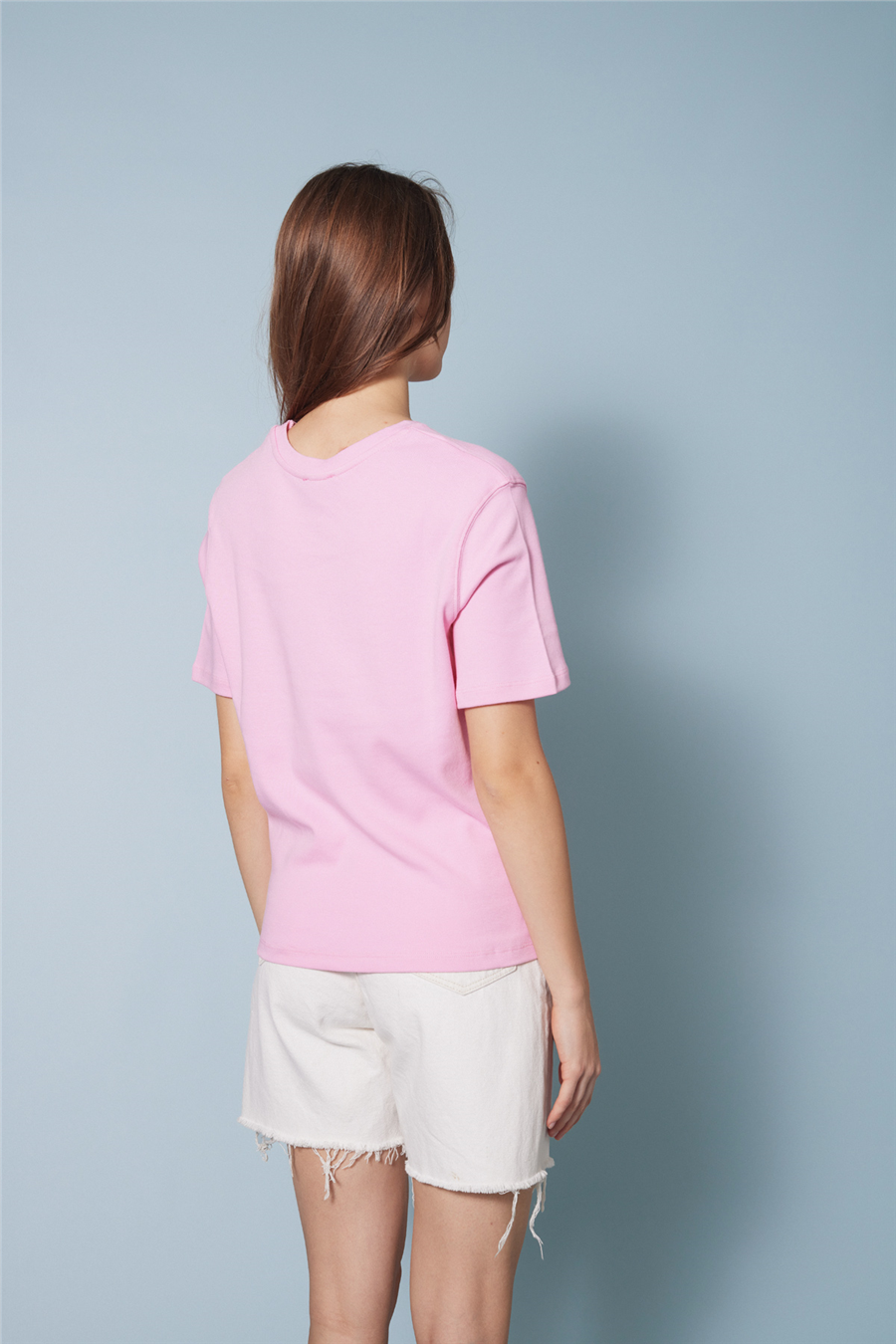 Avrile BİSİKLET YAKA T-SHIRT PEMBE A25-10393