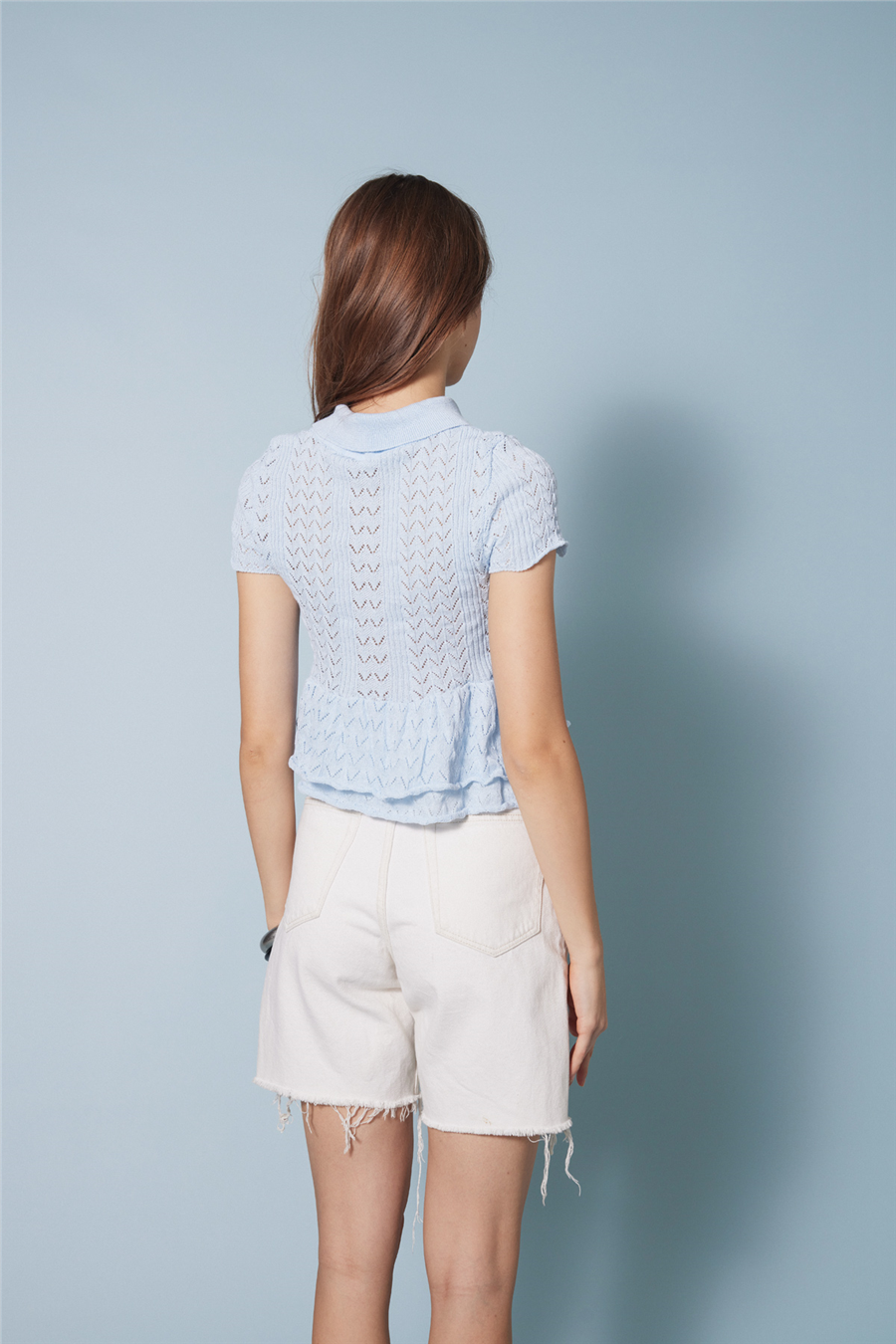 Avrile FIRFIRLI POLO YAKA TRİKO BLUZ BEBE MAVİ A92658-S