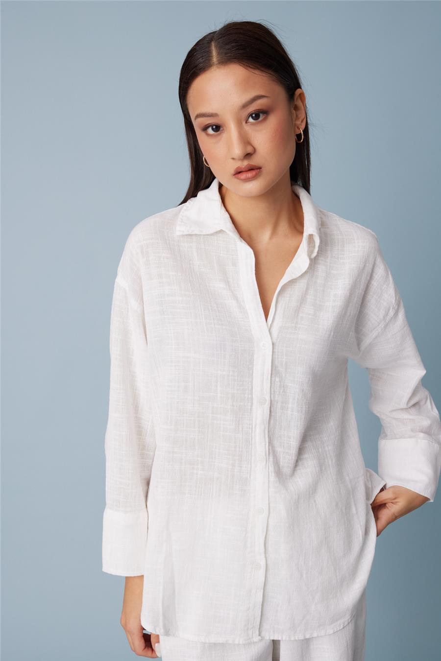Avrile OVERSIZE SHIRT ECRU A24-10242