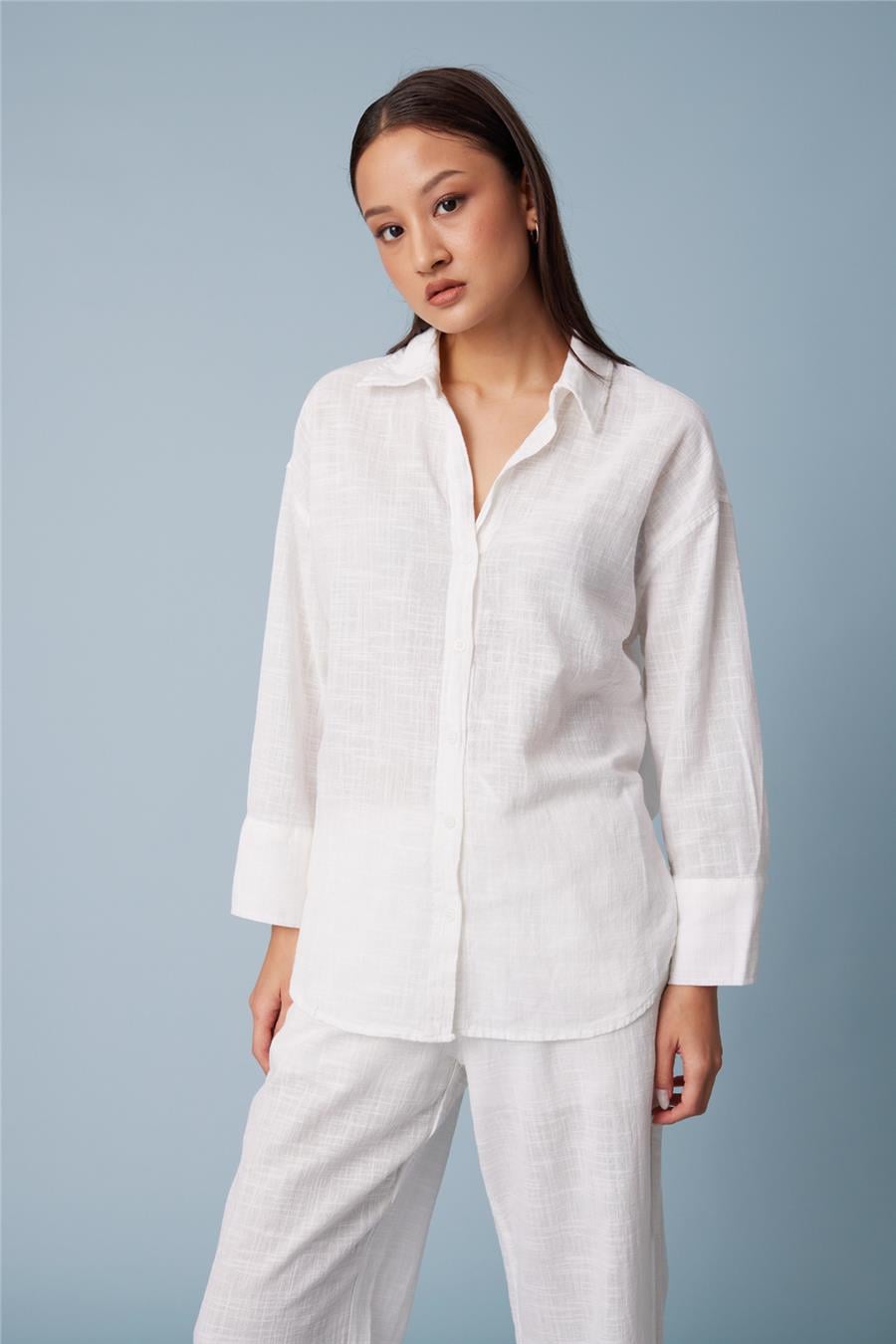 Avrile OVERSIZE SHIRT ECRU A24-10242