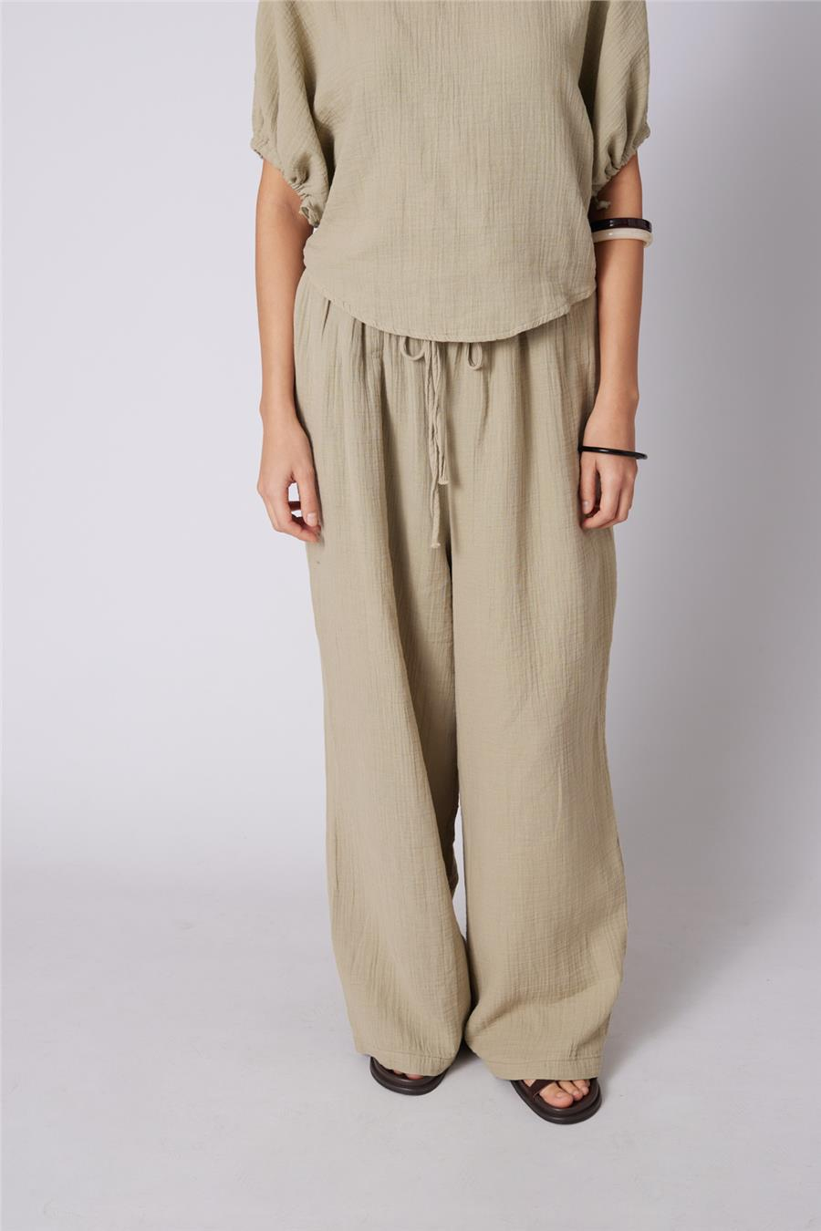 Nisan BAĞCIKLI STRAIGHT FIT PANTOLON ADAÇAYI N26-2324