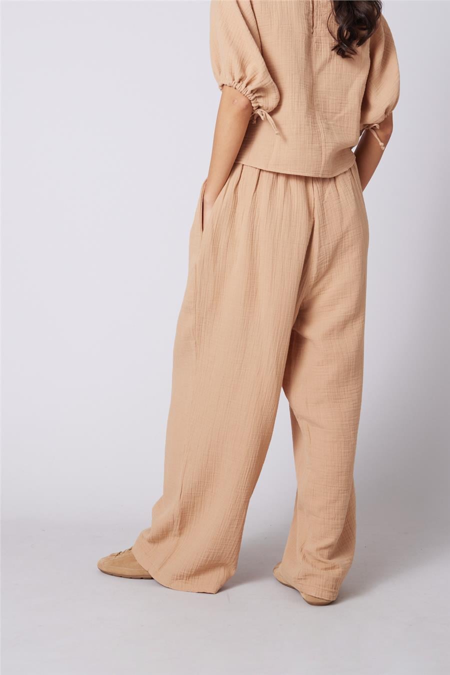 Nisan BAĞCIKLI STRAIGHT FIT PANTOLON CAMEL N26-2324