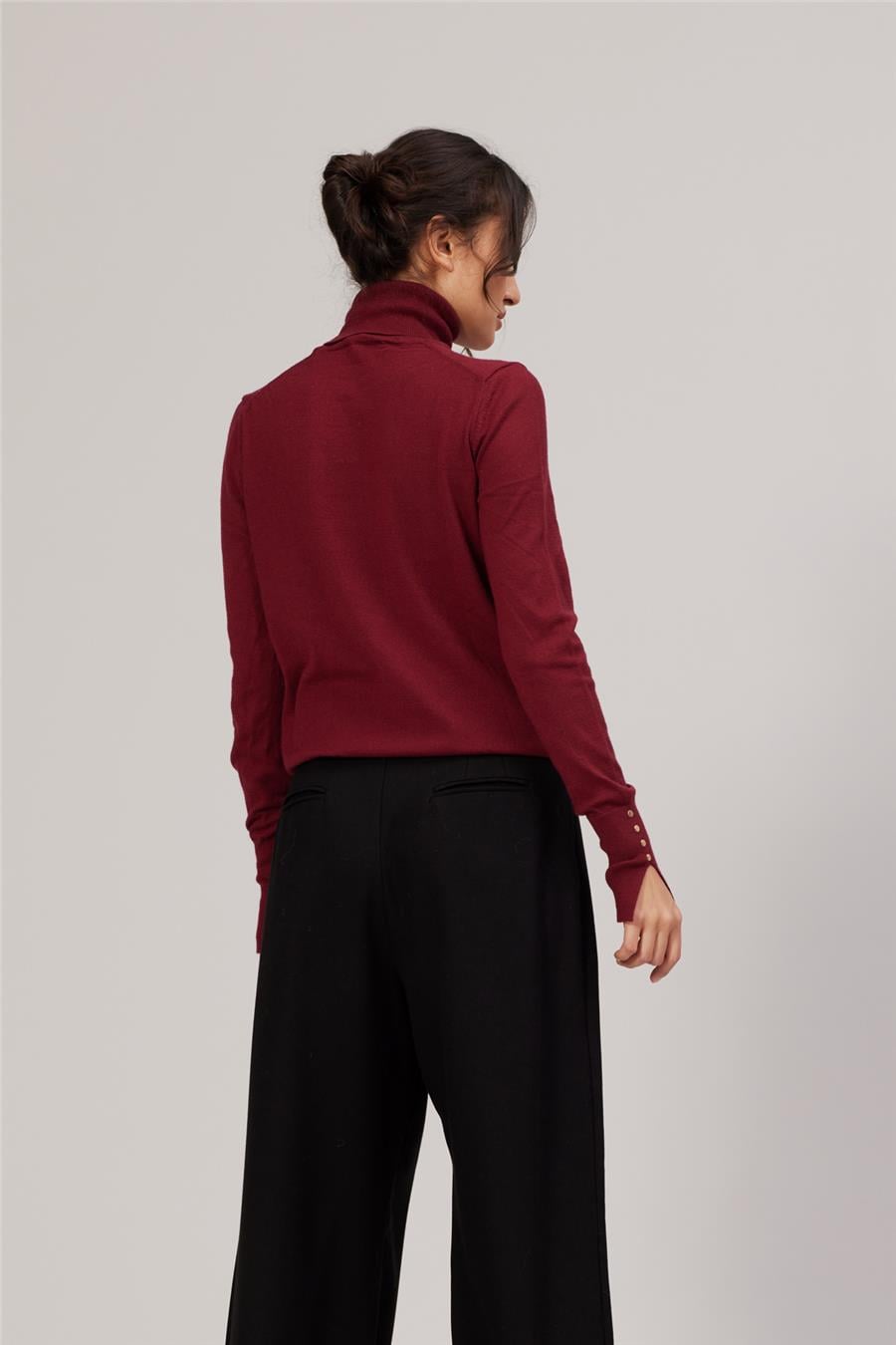 Nisan BALIKÇI YAKA BASIC TRİKO BORDO TT4691-Z