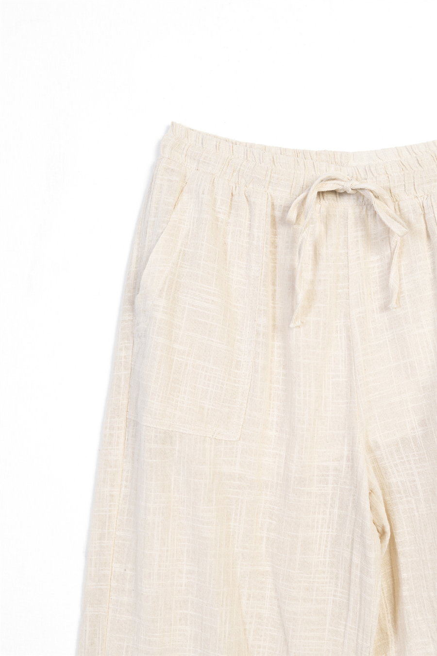 Nisan BELİ LASTİKLİ BAĞCIKLI PANTOLON NATUREL N26-2437