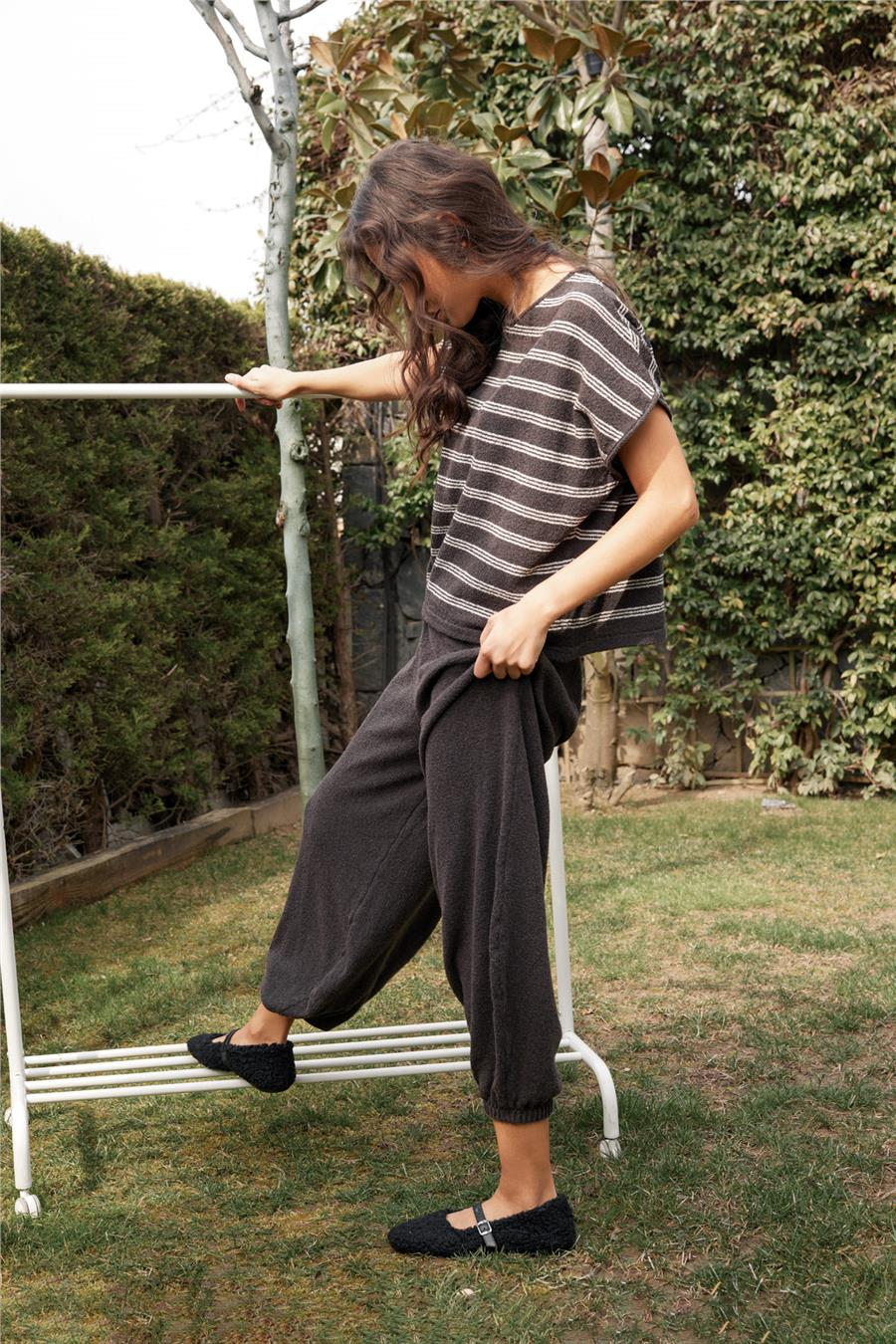 Nisan BELİ LASTİKLİ BALON PANTOLON KAHVE TT4724-Z