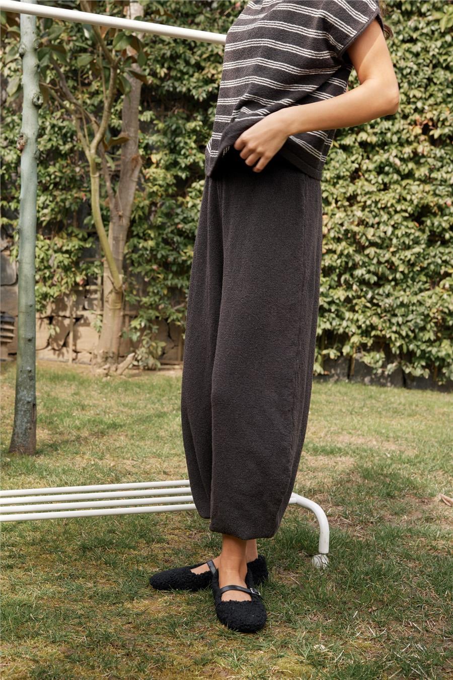 Nisan BELİ LASTİKLİ BALON PANTOLON KAHVE TT4724-Z