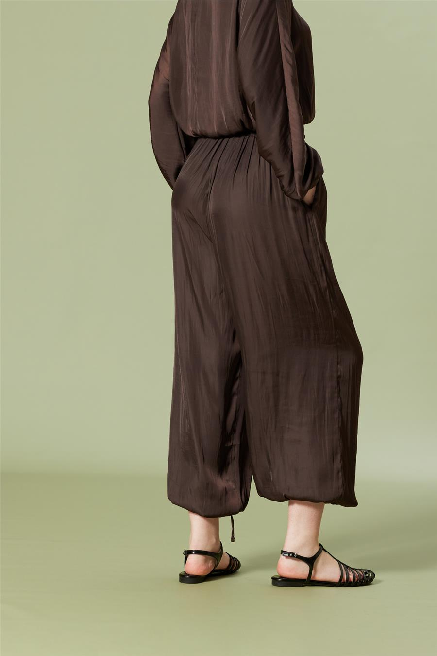 Nisan BELİ LASTİKLİ BALON PANTOLON KAHVE N26-2259