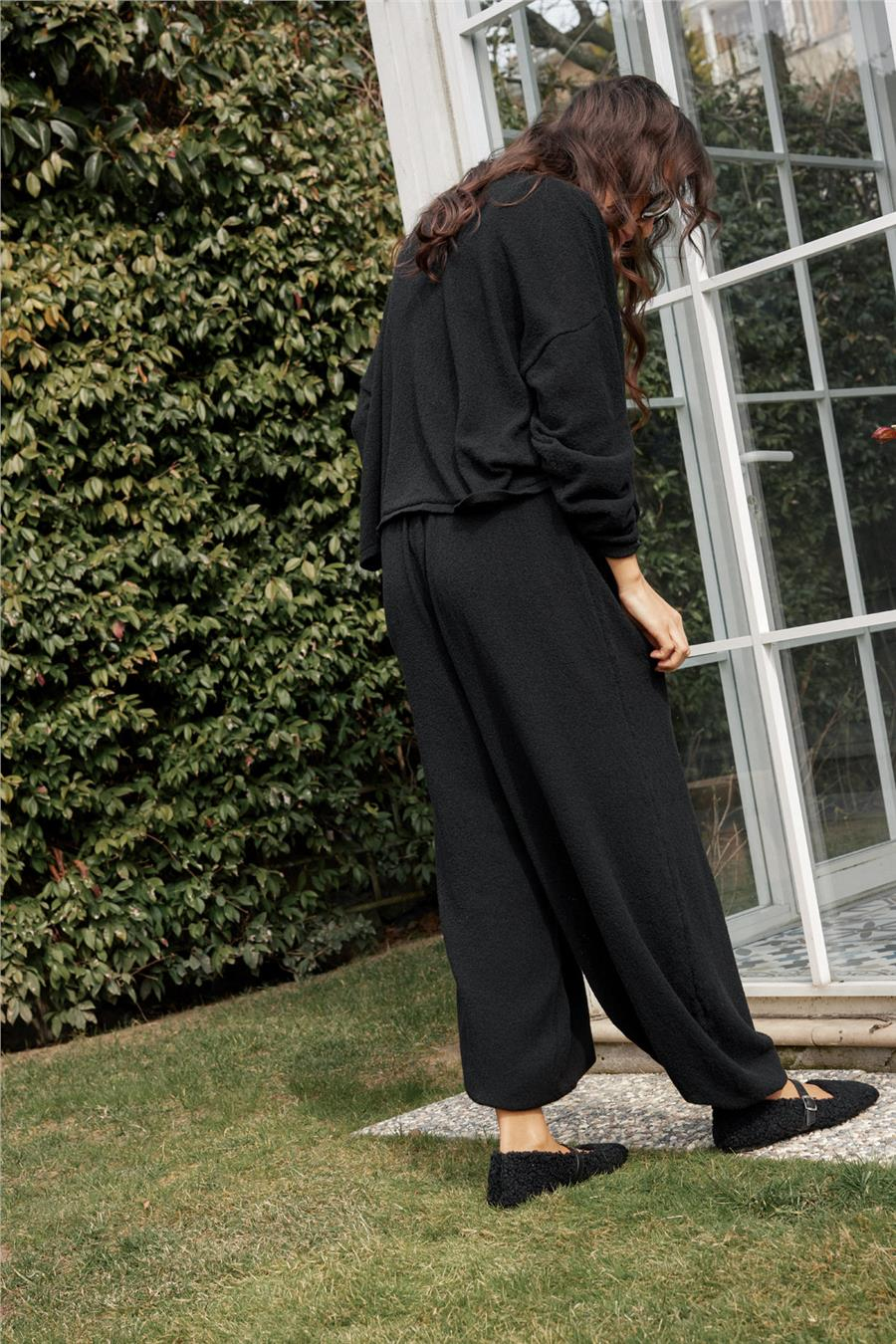 Nisan BELİ LASTİKLİ BALON PANTOLON SİYAH TT4724-Z