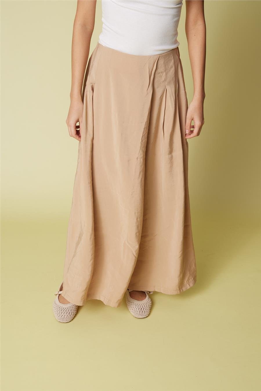 Nisan BELİ LASTİKLİ PAREO PANTOLON CAMEL N25-2067