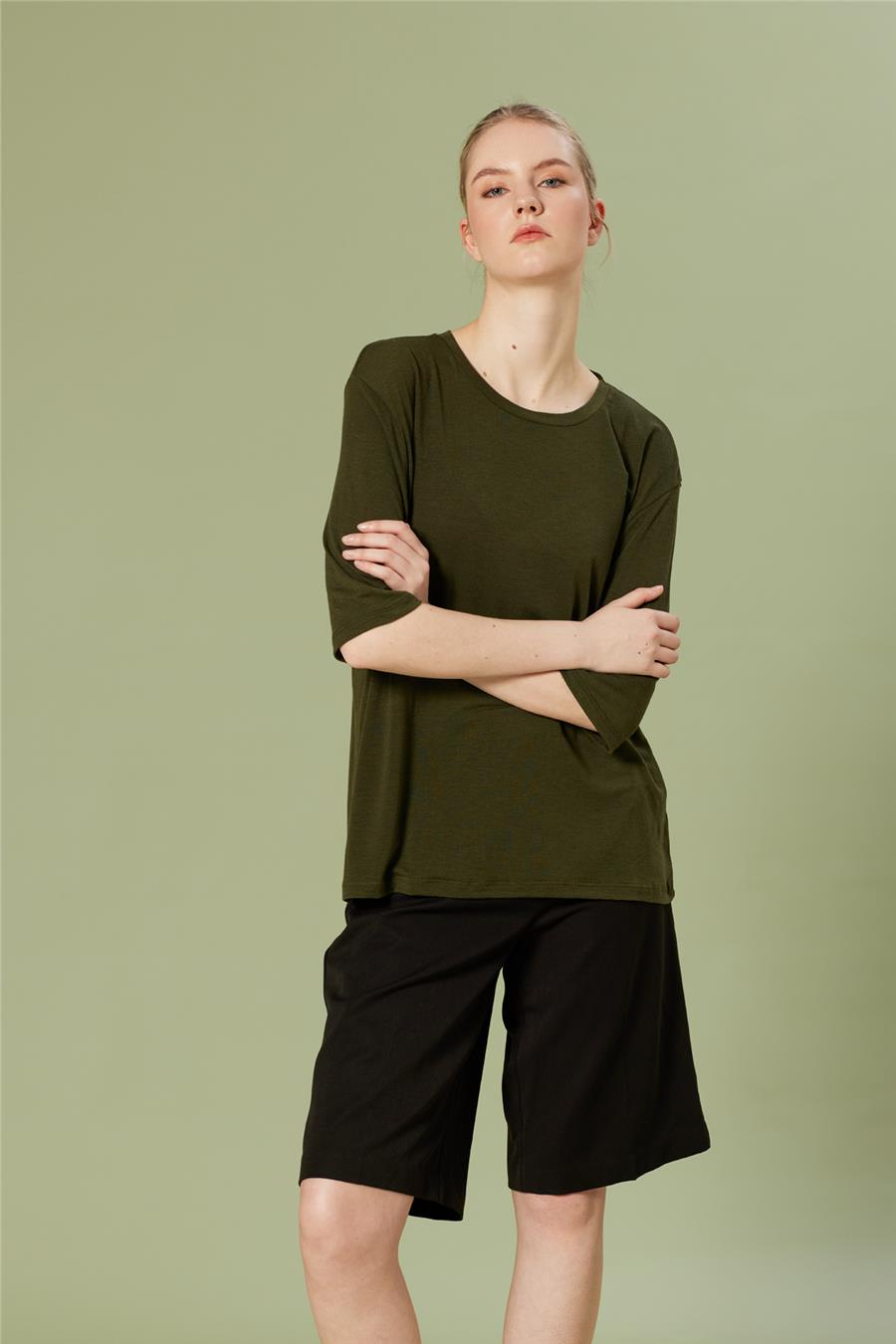 Nisan BİSİKLET YAKA T-SHIRT HAKİ N26-2269