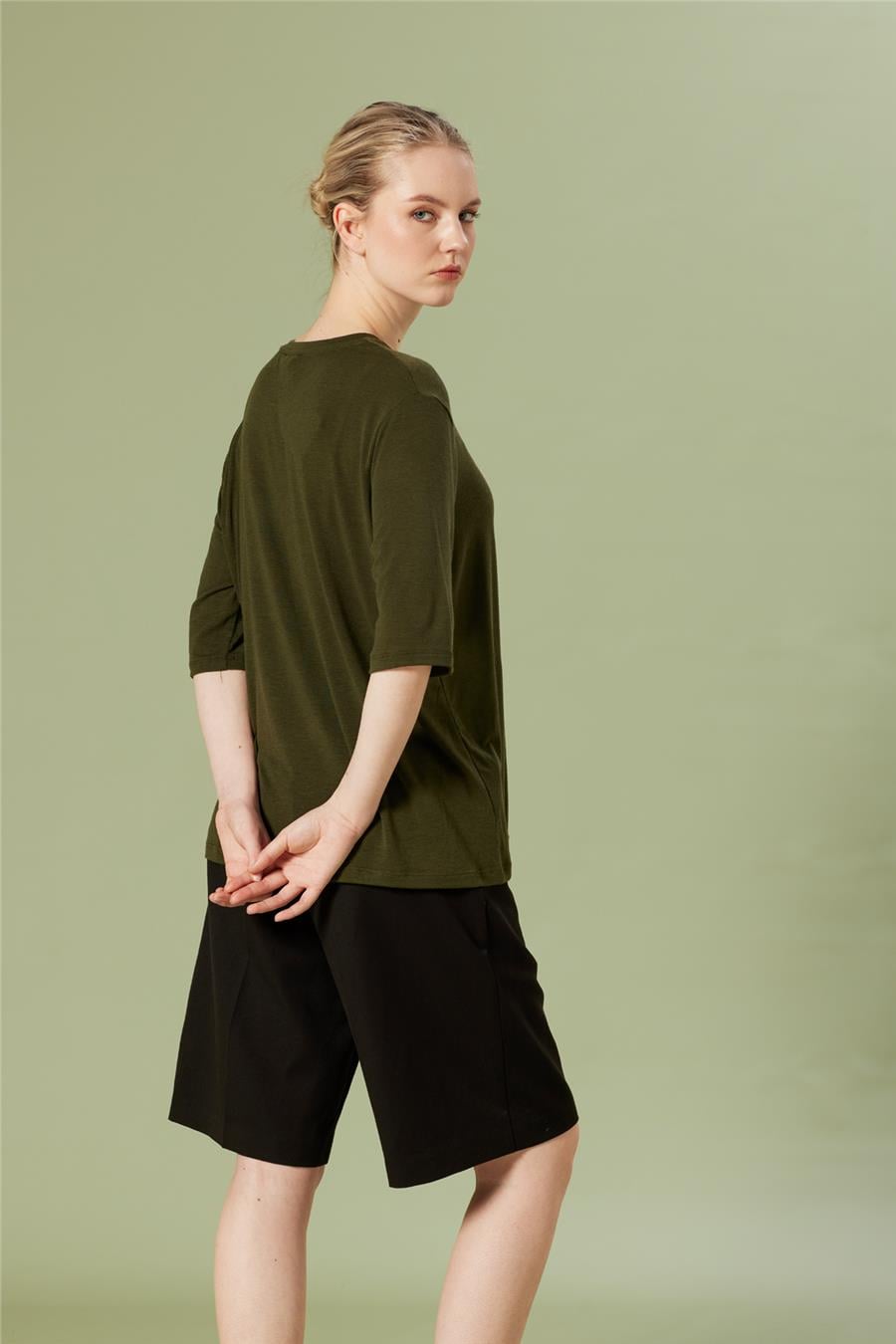 Nisan BİSİKLET YAKA T-SHIRT HAKİ N26-2269