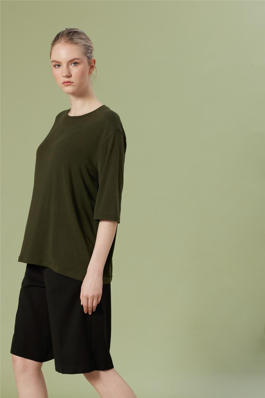 Nisan BİSİKLET YAKA T-SHIRT HAKİ N26-2269