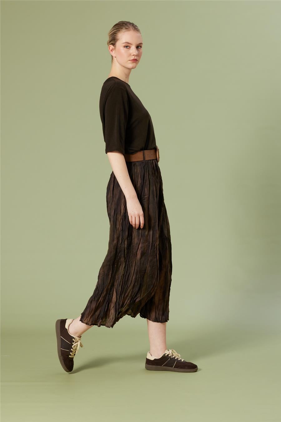 Nisan BİSİKLET YAKA T-SHIRT KAHVE N26-2269