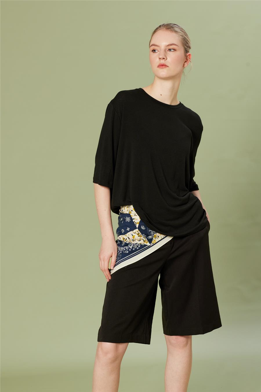 Nisan BİSİKLET YAKA T-SHIRT SİYAH N26-2269