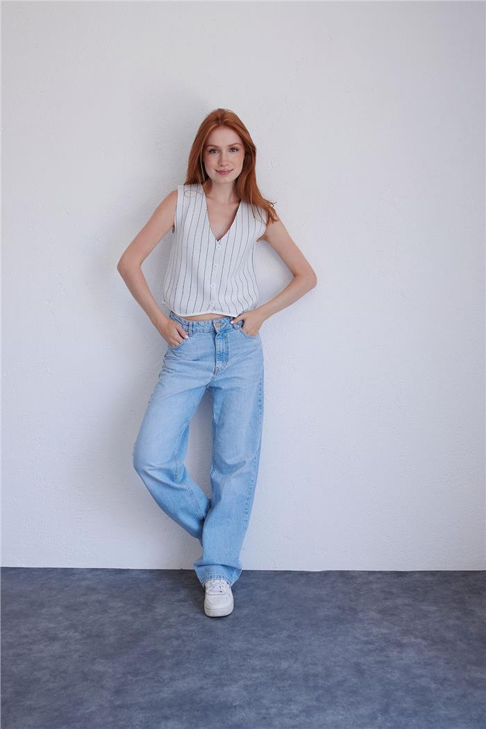 Nisan Striped Knit Sweater White-Black TT4014-Z