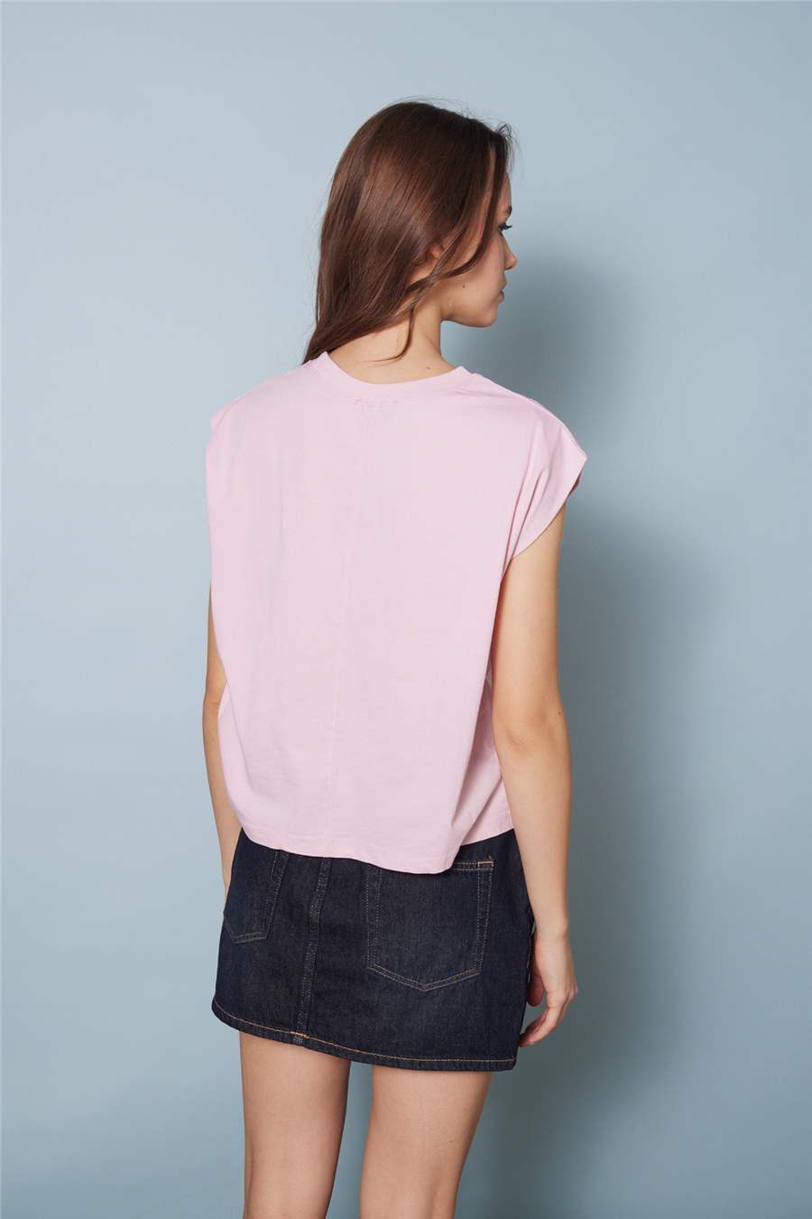 Nisan CUTWORK NAKIŞ DETAYLI T-SHIRT PEMBE N26-2248