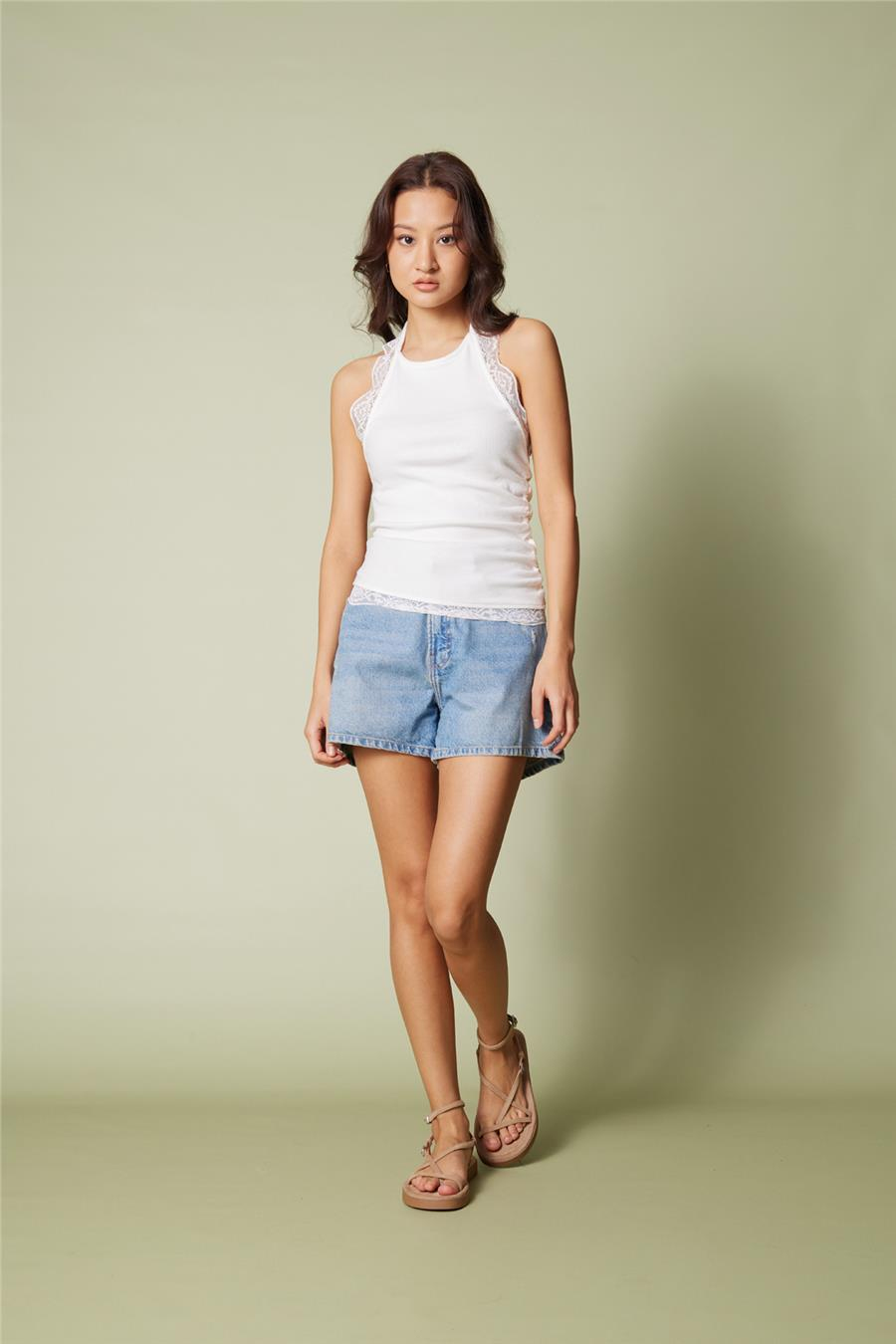 Nisan DANTEL DETAYLI HALTER TOP EKRU N26-2314