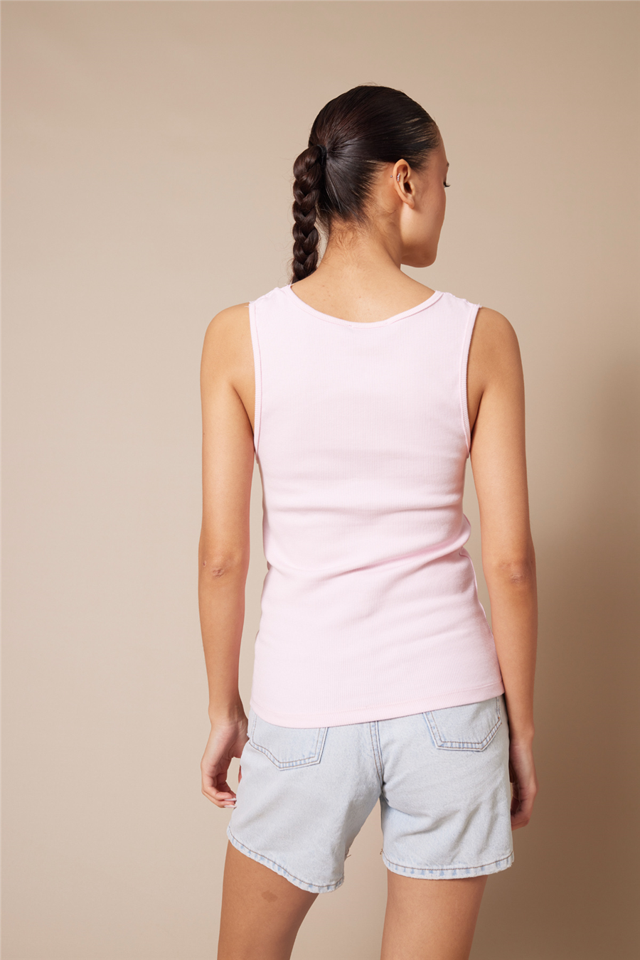 Nisan DANTEL DETAYLI KOLSUZ TOP PEMBE N26-2357