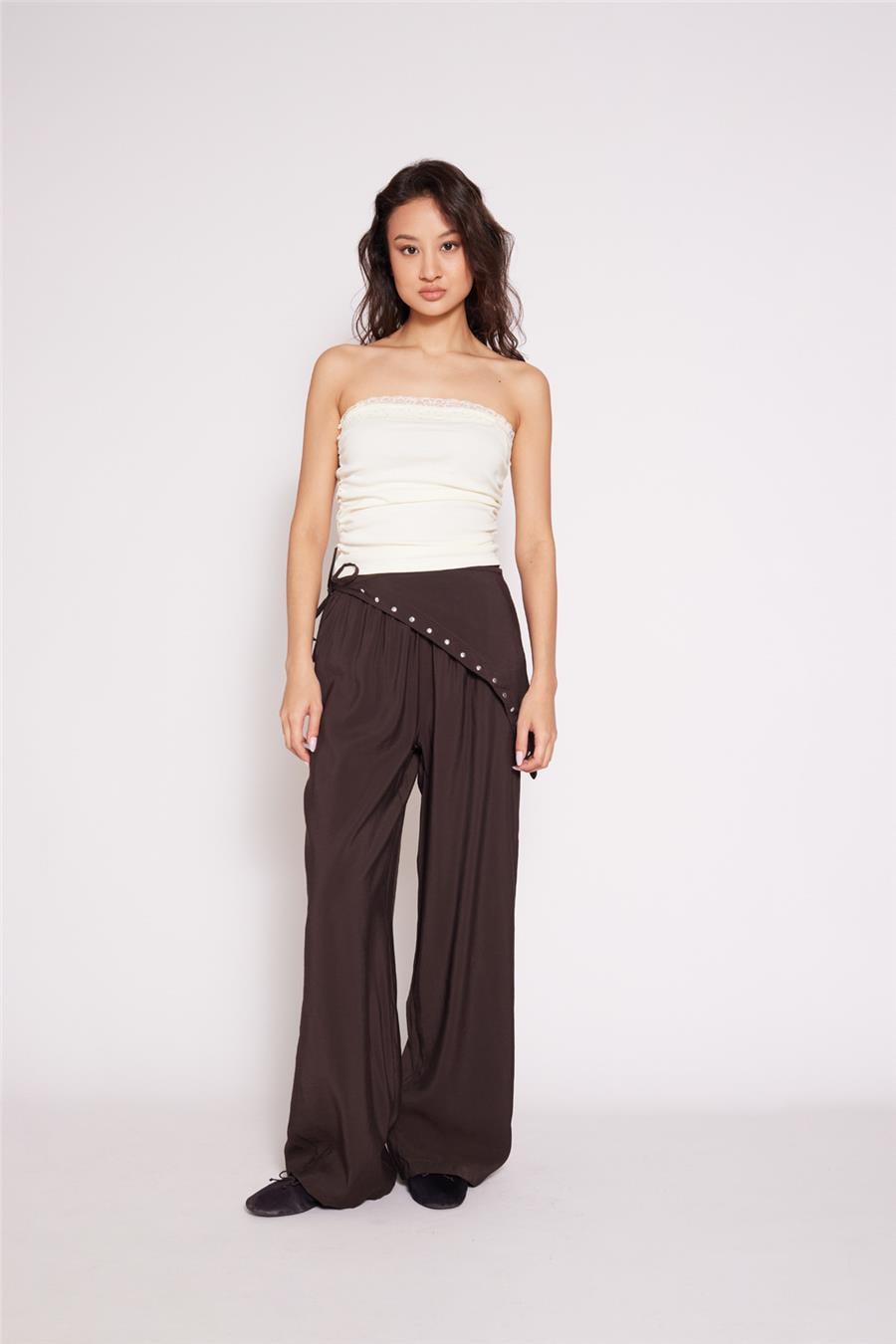 Nisan DANTEL DETAYLI STRAPLEZ TOP NATUREL N26-2362