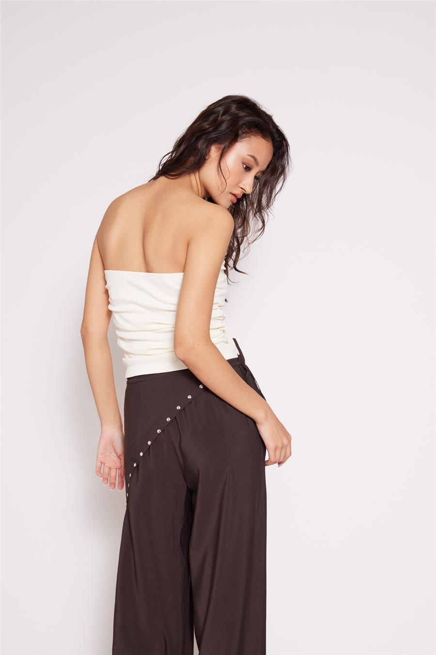 Nisan DANTEL DETAYLI STRAPLEZ TOP NATUREL N26-2362