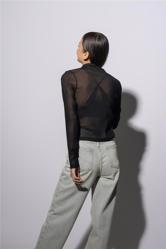 Nisan DİK YAKA BASIC T-SHIRT SİYAH N26-2236