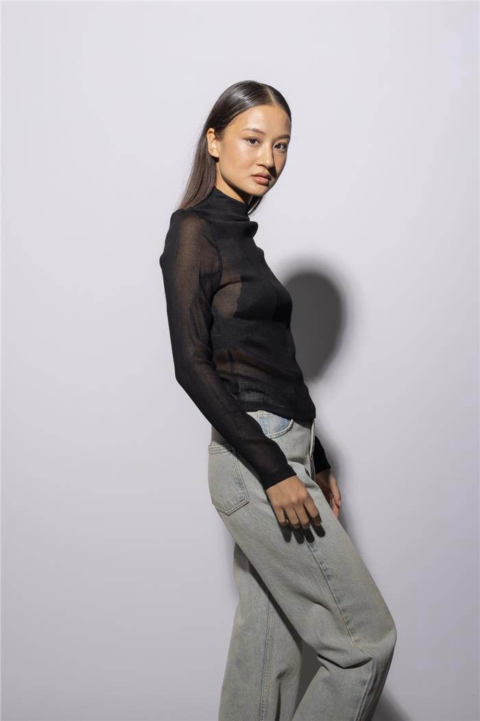 Nisan DİK YAKA BASIC T-SHIRT SİYAH N26-2236