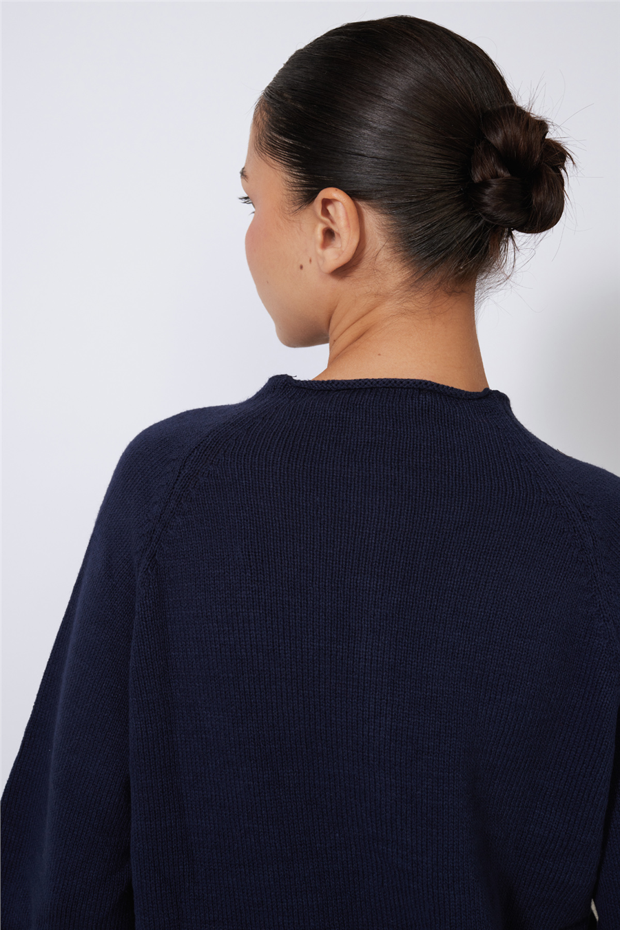 Nisan DİK YAKA REGLAN KOL DÜĞMELİ TRİKO HIRKA LACİVERT TT4869-Z