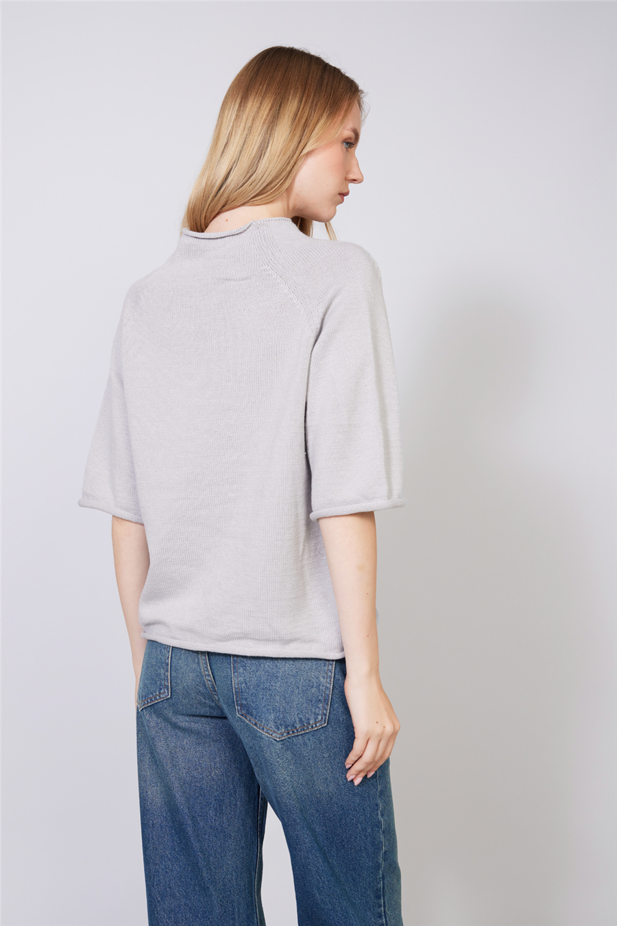 Nisan DİK YAKA REGLAN KOL DÜĞMELİ TRİKO HIRKA GRİ TT4869-Z