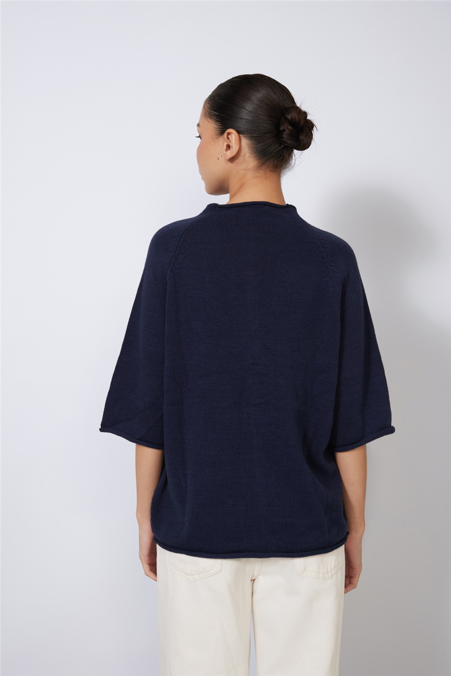 Nisan DİK YAKA REGLAN KOL DÜĞMELİ TRİKO HIRKA LACİVERT TT4869-Z