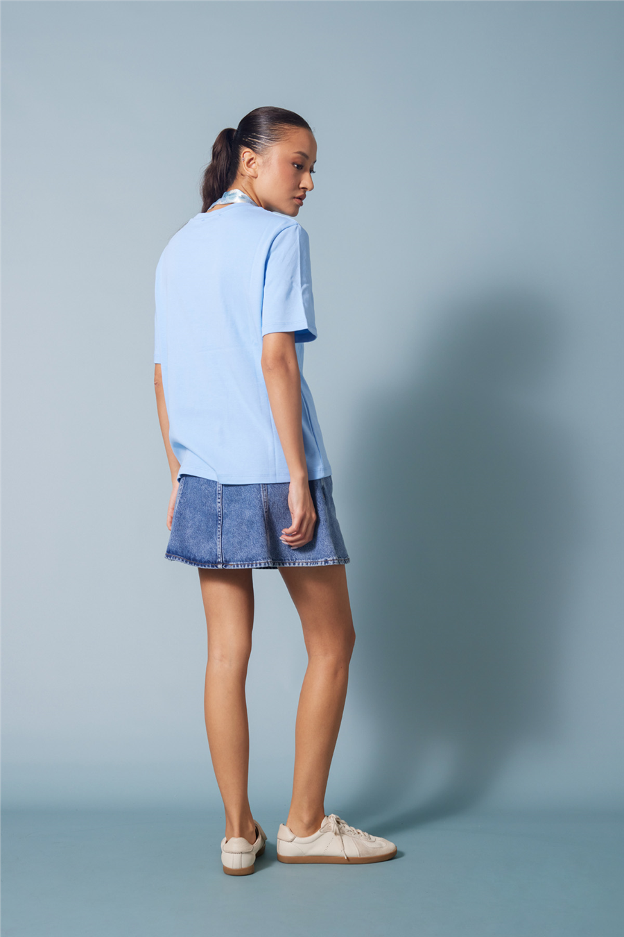 Nisan FULARLI BİSİKLET YAKA T-SHIRT BEBE MAVİ N26-2316
