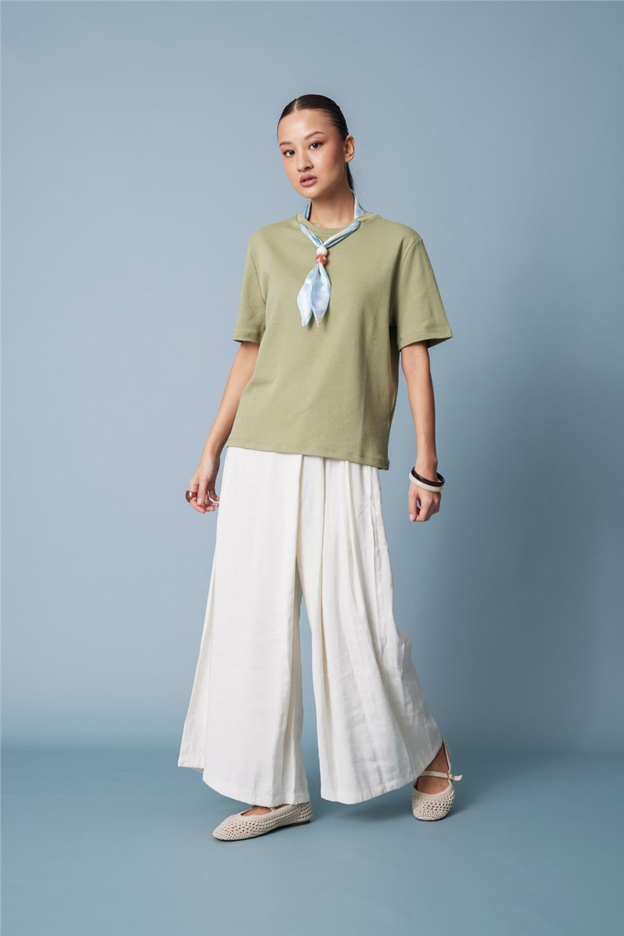 Nisan FULARLI BİSİKLET YAKA T-SHIRT HAKİ N26-2316