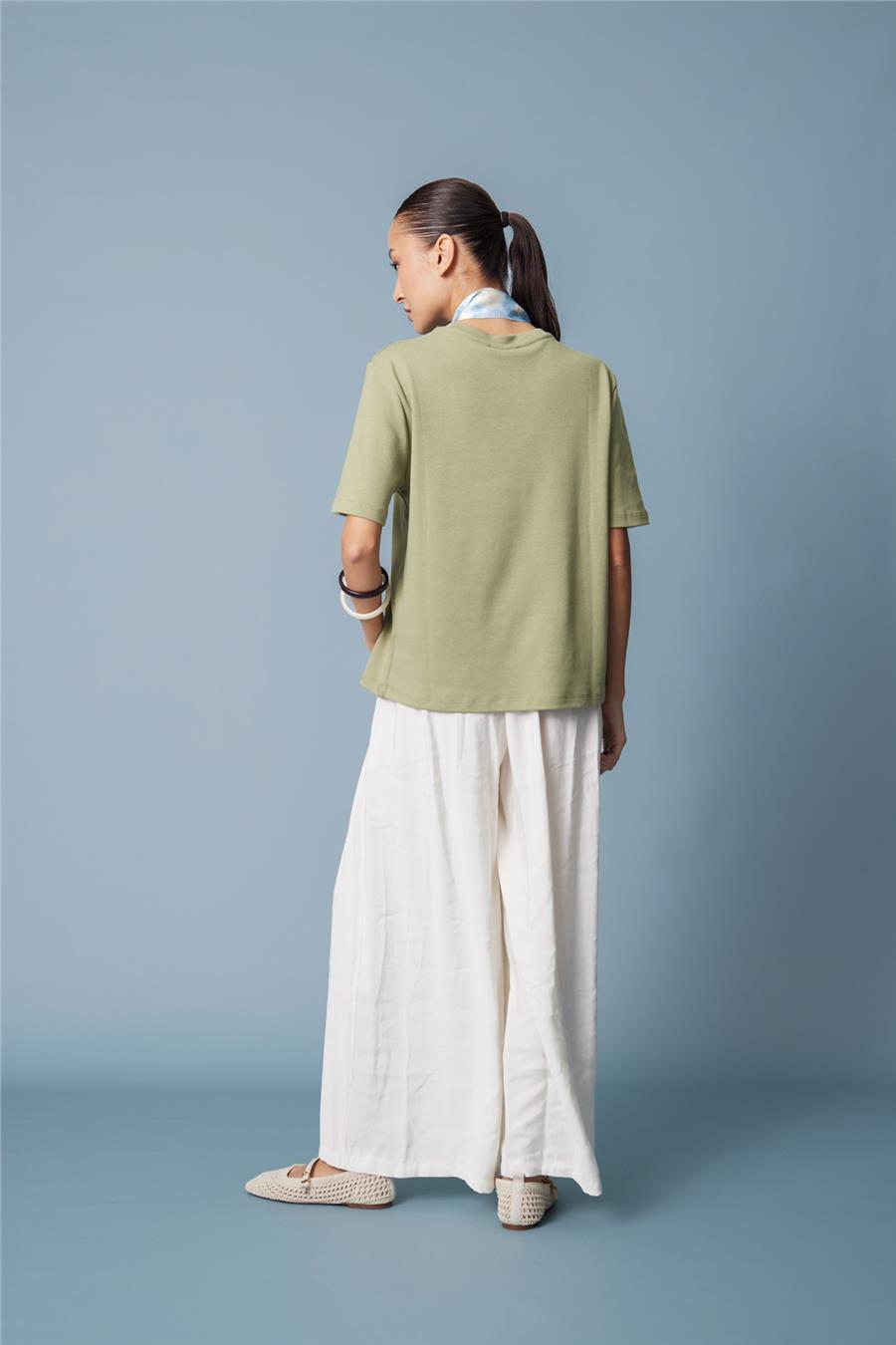 Nisan FULARLI BİSİKLET YAKA T-SHIRT HAKİ N26-2316