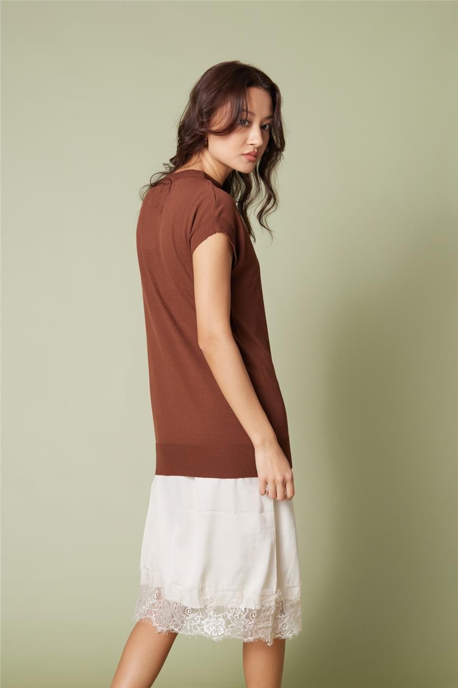 Nisan GARNİLİ ELBİSE KAHVE TT4736-Z