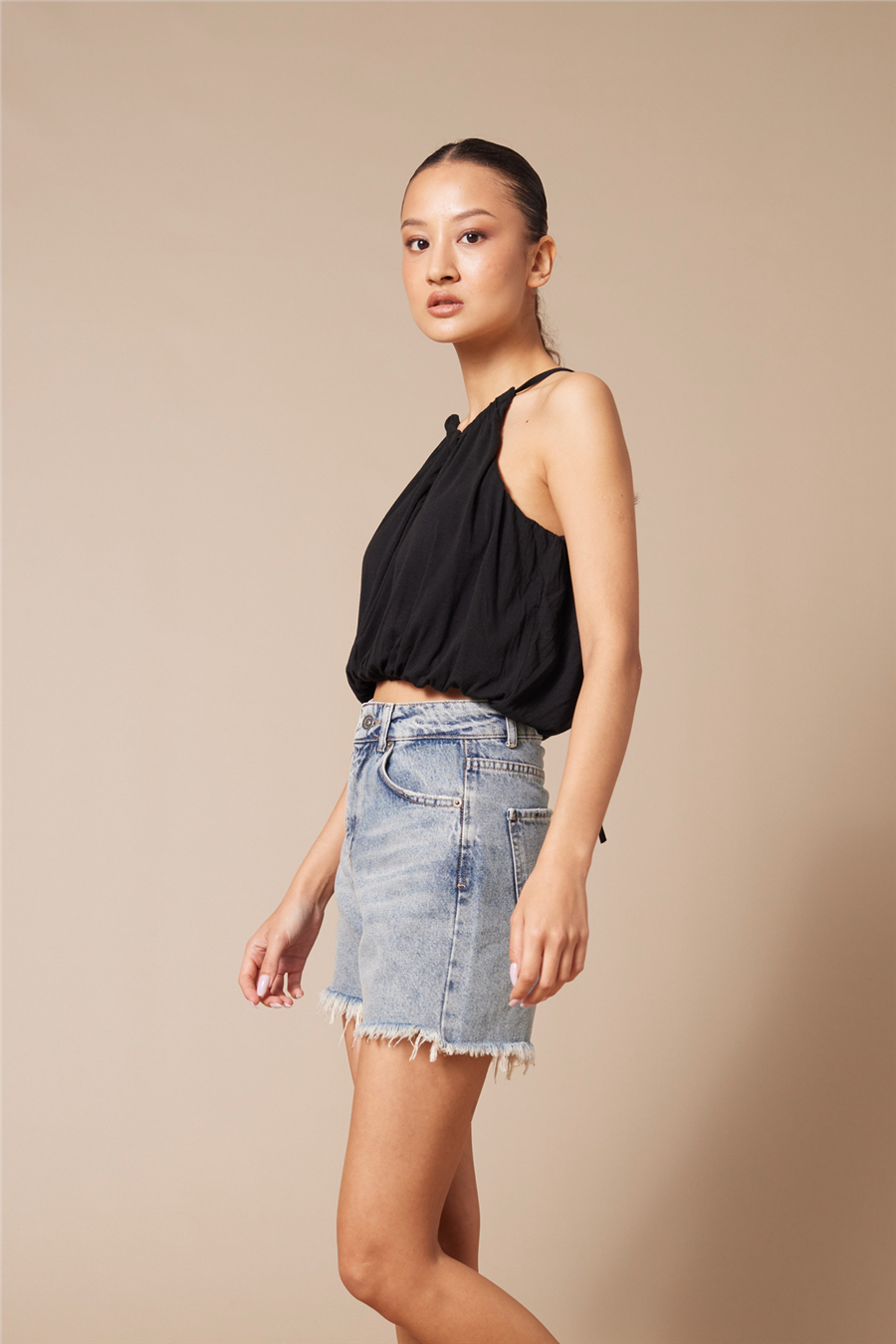 Nisan HALTER YAKA BALON TOP SİYAH N26-2352