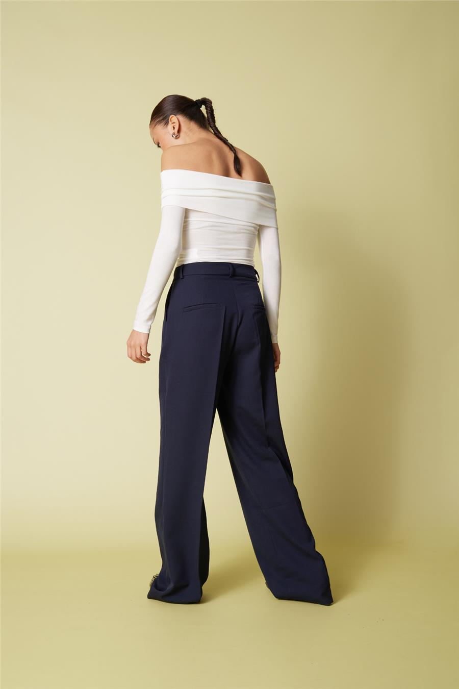 Nisan Hürrem Palazzo Pants Navy Blue N22-1456