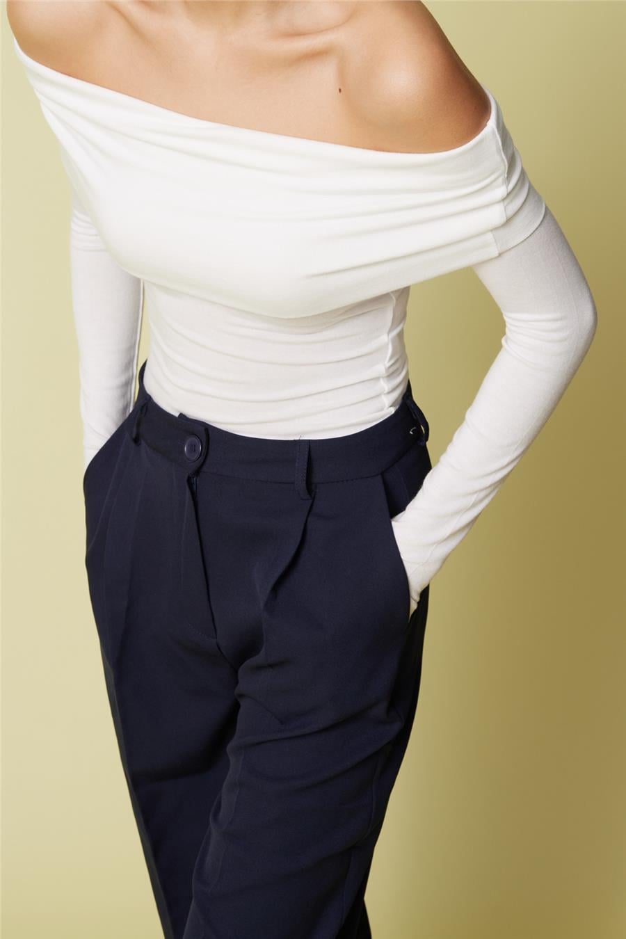 Nisan Hürrem Palazzo Pants Navy Blue N22-1456