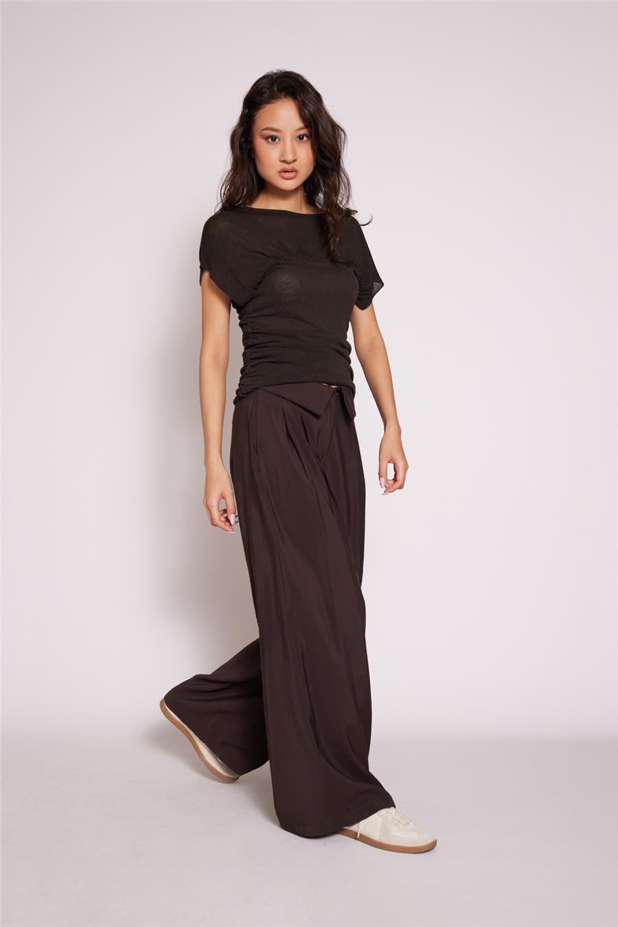 Nisan KATLANIR BELLİ PANTOLON KAHVE N26-2396