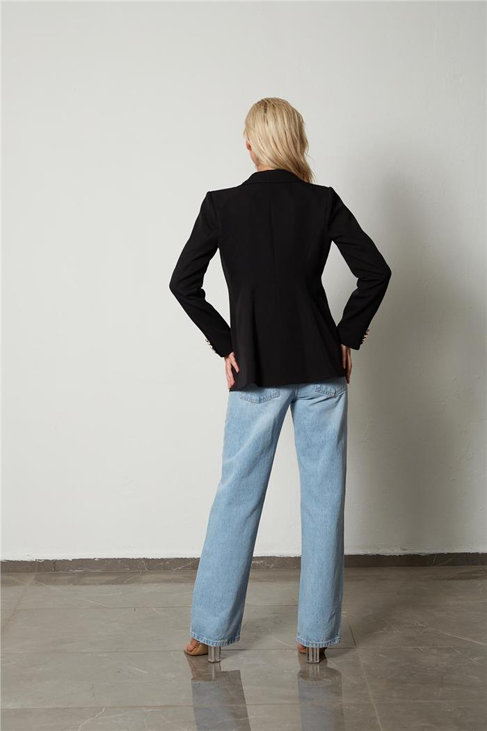 Nisan Kruvaze Blazer Ceket SİYAH N23-1592
