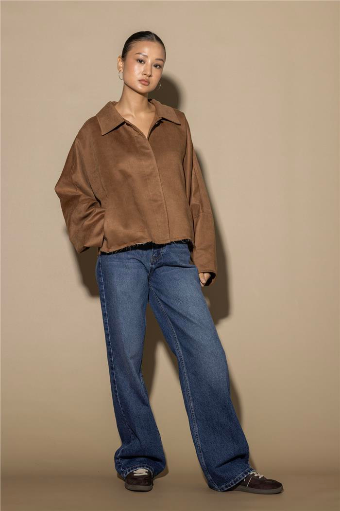 Nisan OVERSIZE SÜET CEKET CAMEL N26-2219