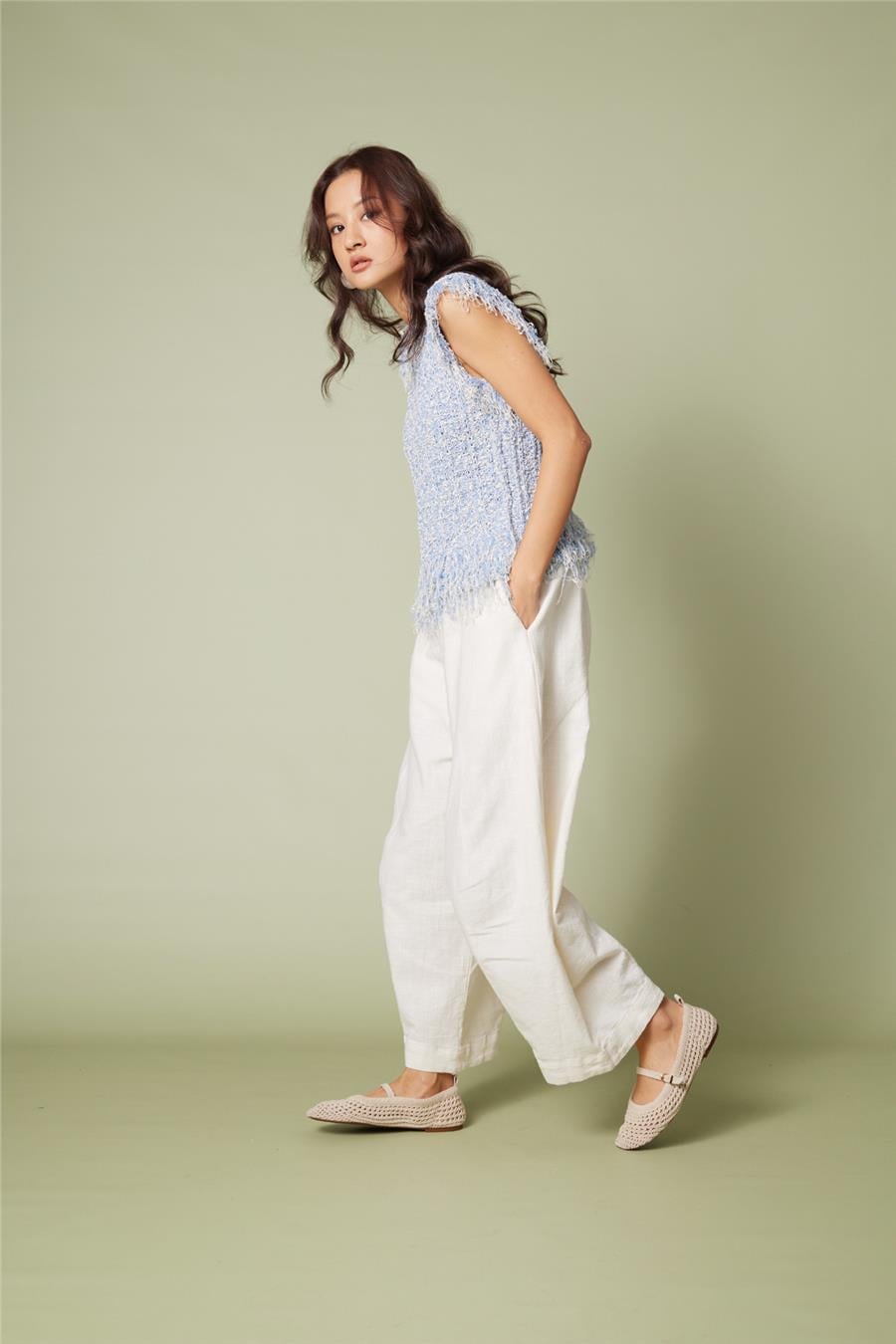 Nisan PAMUKLU BARREL FIT PANTOLON EKRU N26-2356