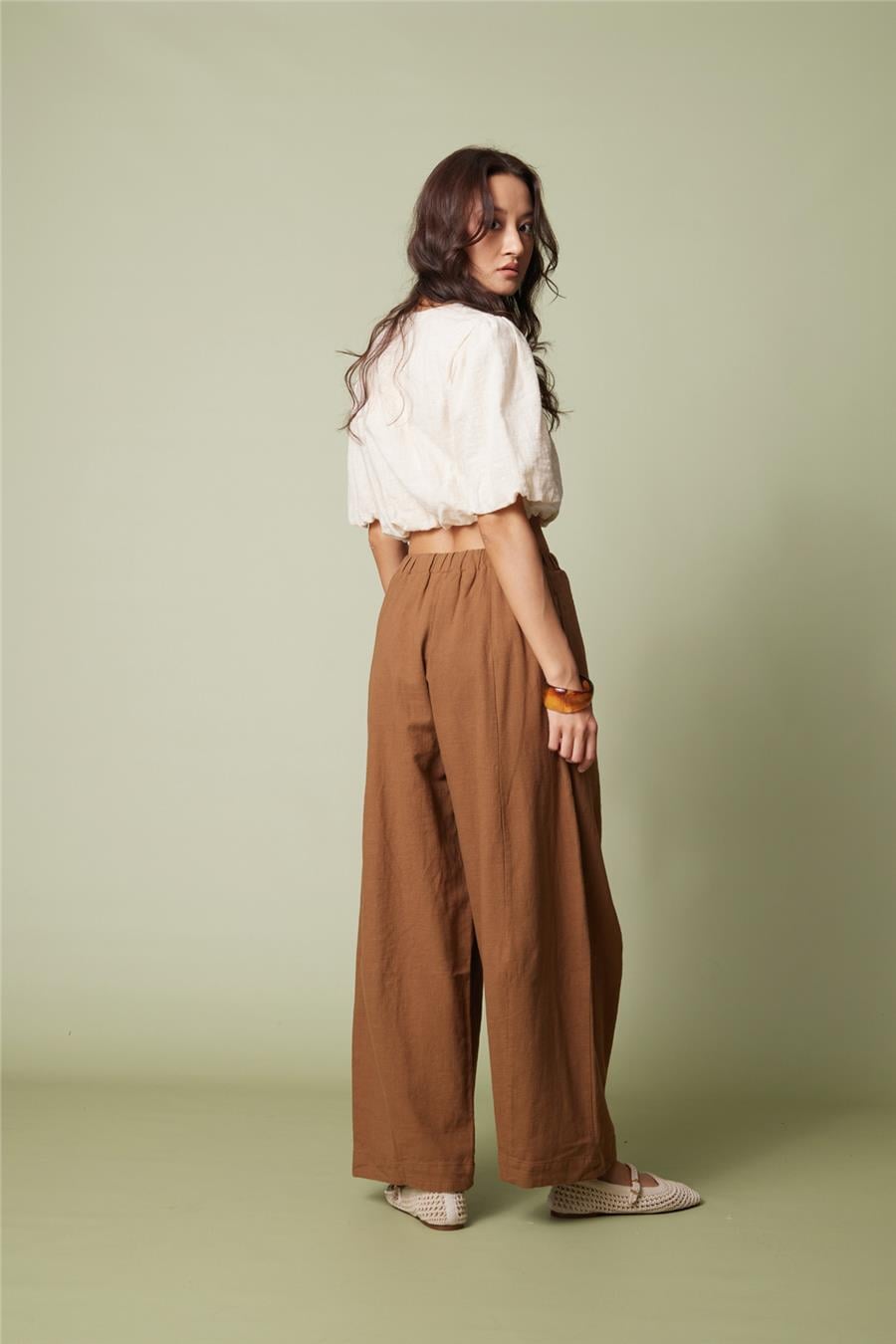 Nisan PAMUKLU BARREL FIT PANTOLON KAHVE N26-2356