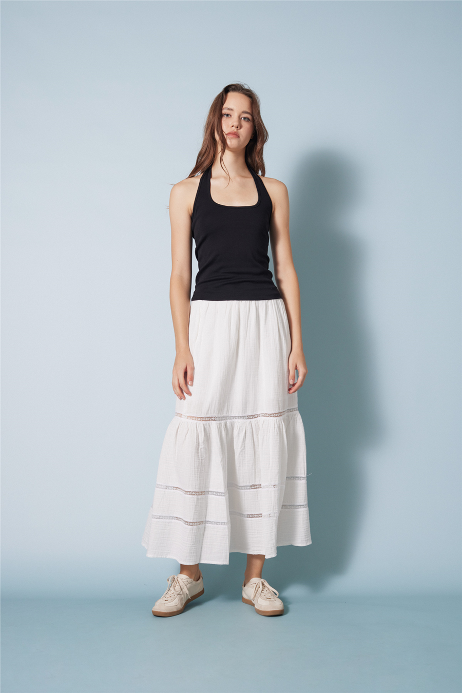 Nisan PAMUKLU HALTER TOP SİYAH N26-2275